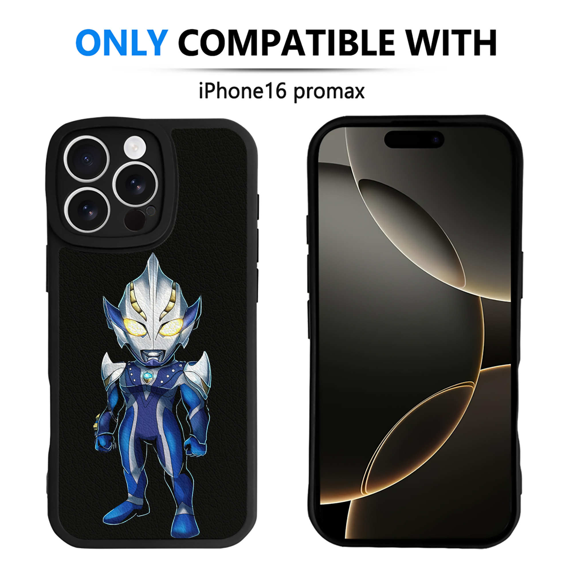 （画像用） ウルトラマン Ultraman 【iPhone 16シリーズ対応】シリコンスマホケース（レザー調） 材質：シリコン